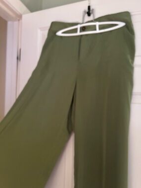 NWOT Lauren Ralph Lauren Olive Green Wide-Leg Trousers XL